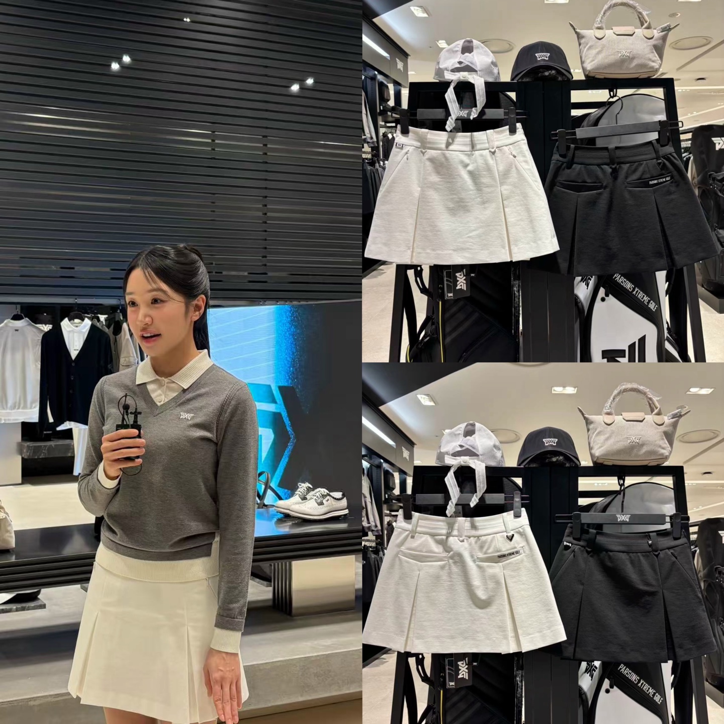 PXG 26 S/S 여성 플리츠 언발 스커트