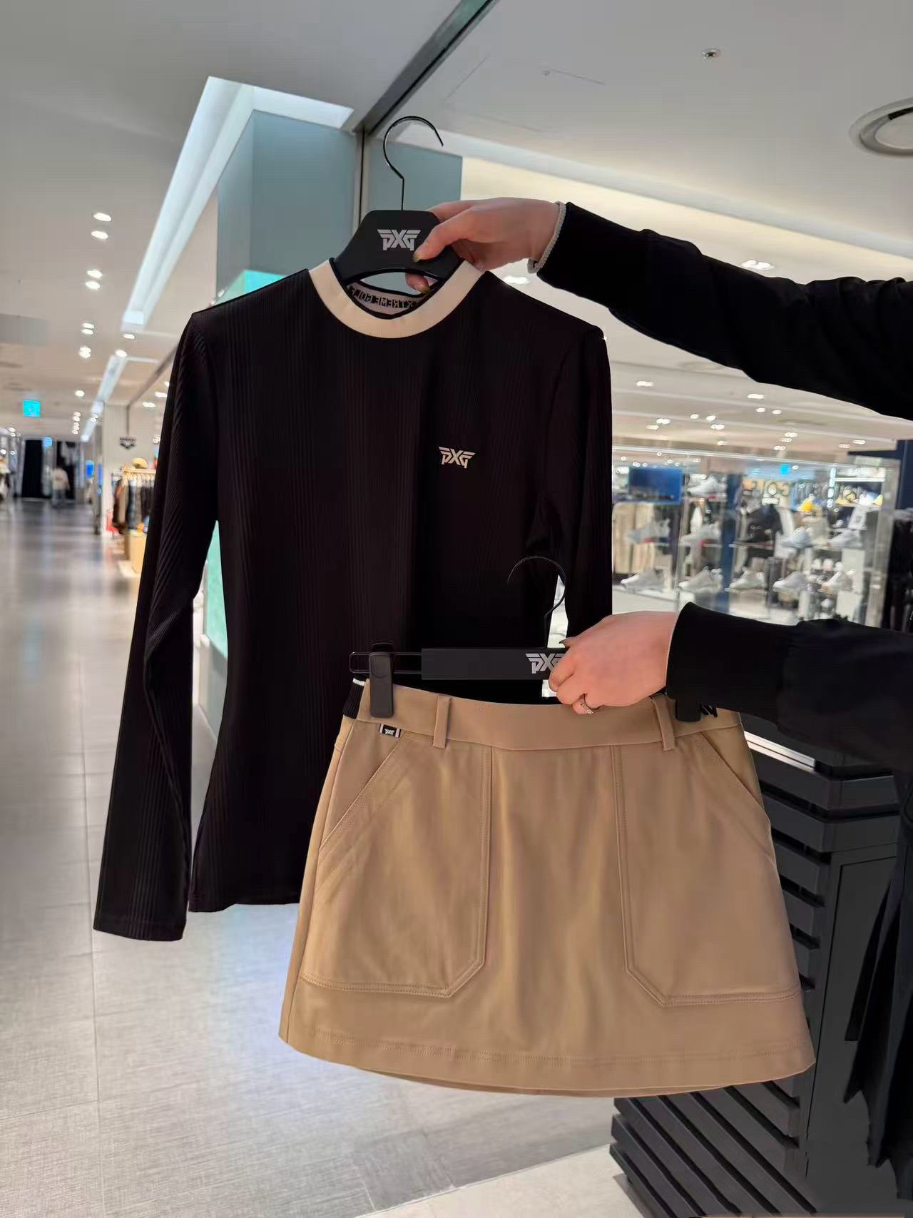 PXG 26 S/S 여성 하프넥 긴팔 티셔츠