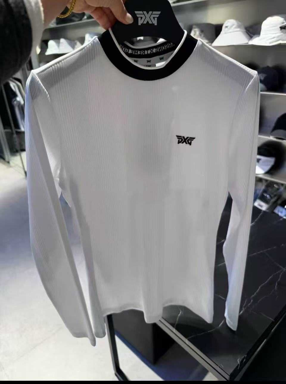 PXG 26 S/S 여성 하프넥 긴팔 티셔츠