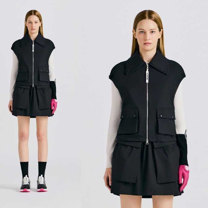 G/FORE 26 S/S 신상 여성 집업 카라 민소매 베스트