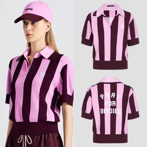G/FORE 26 S/S 여성 카라 반팔 니트