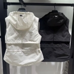 PXG 봄·여름 여성 지퍼 후드 베스트